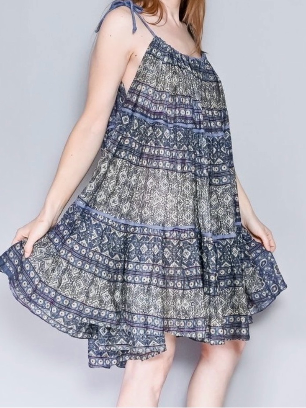 CAROLINA K Cotton Gauze Tunic Mini Dress XS S M L